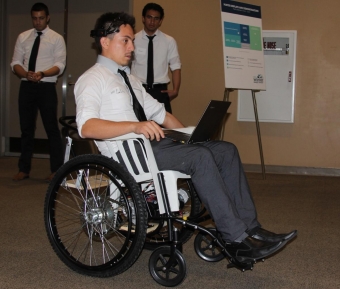 Wheelchair controlled by brain power