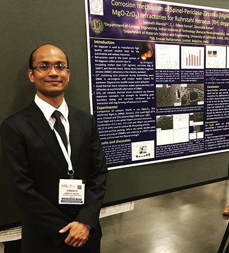 Mandal, who recently was awarded two scholarships, also won first place in a graduate student poster competition last fall at the annual Materials Science &Technology conference.