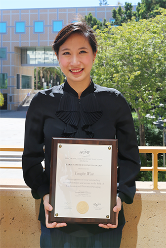 The ASME award recognizes a young engineer for outstanding technical achievements and service to the field.