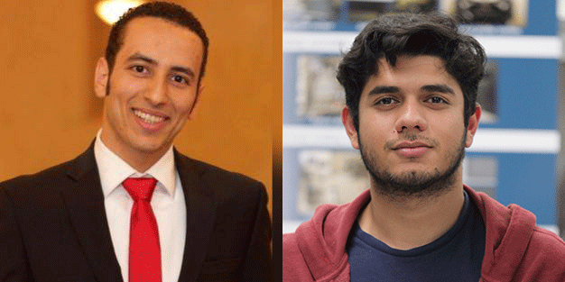 Hassan (left) and Vatanparvar will receive fees, non-resident tuition and a monthly stipend