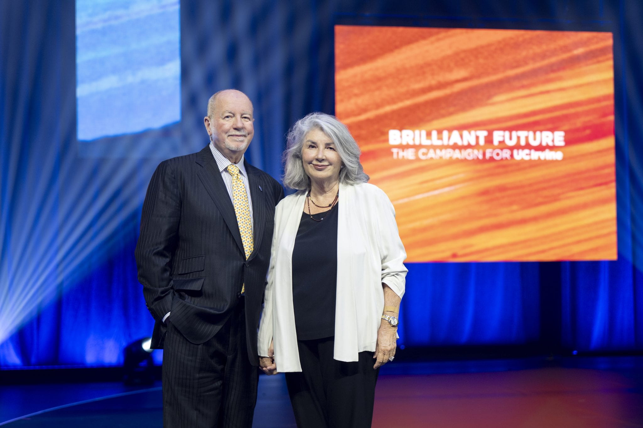 Jimmy and Sheila Peterson served as chairs of the Brilliant Future campaign – the largest campaign in UC Irvine’s history. Steve Zylius / UC Irvine