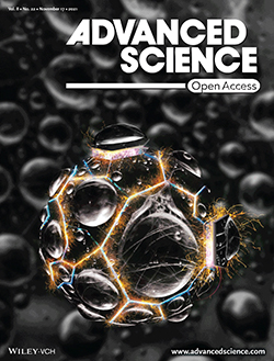 Won's droplet art is featured on the back cover of Advanced Science issue 22. Image by Won Research Group.