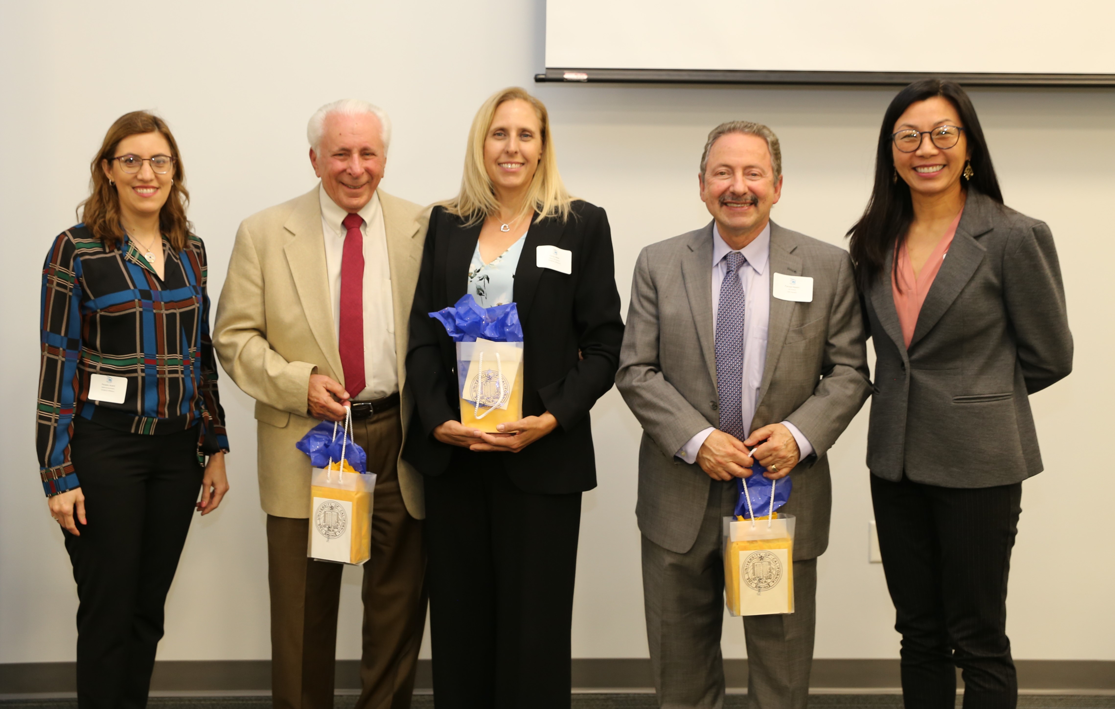 From left: Parasto Azami, Ronald Stein, Cindy Miller ’94, Farzad Naeim and Sunny Jiang at the recent CEE Affiliates meeting. 
