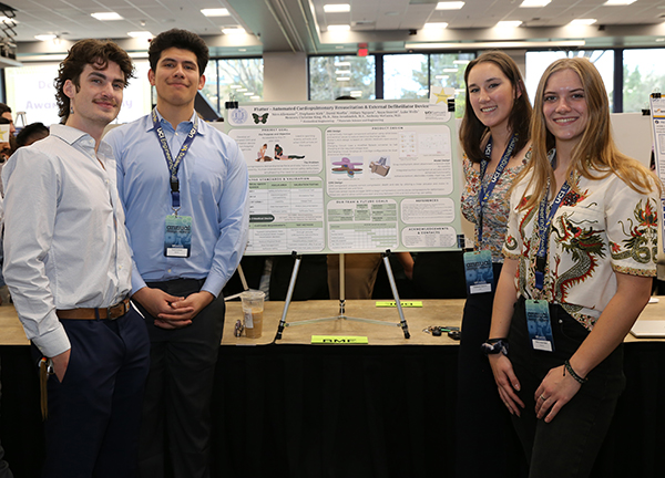 After working in teams on projects for two quarters, students present their ideas by displaying or demonstrating them to a wider audience at Annual Design Review.