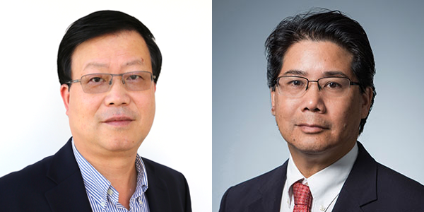 Chen, (left) and Wong are developing an in vivo imaging system that could help doctors treat sinus and nasal ailments with more precise information than is currently available.