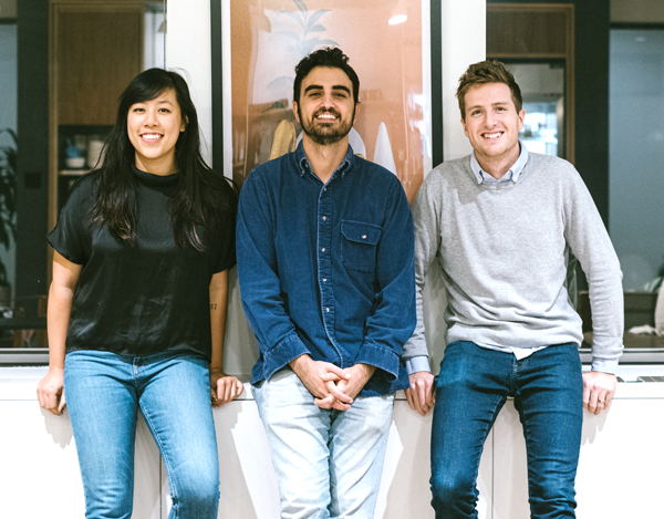 The Heard team, from left, Victoria Li, Faraz Milani and Andrew Riesen, started their company with a mission to destigmatize mental health and make it more accessible.