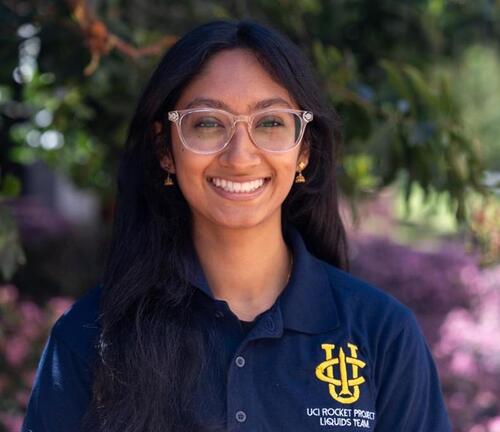 UCI Rocket Project propulsion lead and mechanical engineering senior Uma Iyer