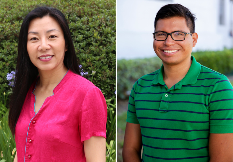 Sunny Jiang (left) and Christopher Olivares are leading the Department of Civil and Environmental Engineering’s efforts in the UCI Black Thriving Initiative Faculty Cluster Hiring Program.