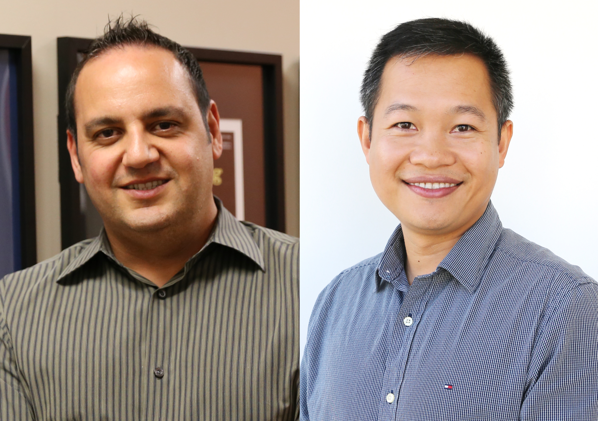 Arash Kheradvar (left)  and Hung Cao each won a POP grant from UCI Beall Applied Innovation in support of their commercially promising technology.