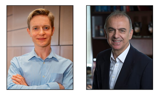 Maksim Plikus (left), professor of developmental & cell biology, and Kyriacos Athanasiou, Distinguished Professor of biomedical engineering and Henry Samueli Chair in Engineering, are co-principal investigators on the new project. Steve Zylius / UCI
