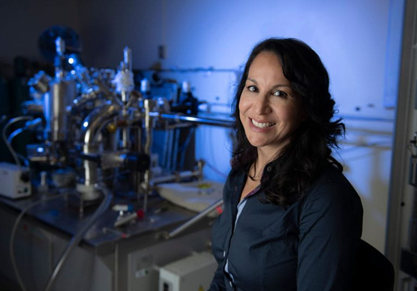 Regina Ragan, UCI professor of materials science and engineering, says, “Access to safe water is necessary for the health of people and the planet. New technology that can be mass manufactured at low-cost is needed to monitor the introduction of an array of contaminants in the water supply as a critical part of the solution for water security in the face of pollution and climate change.” Steve Zylius / UCI