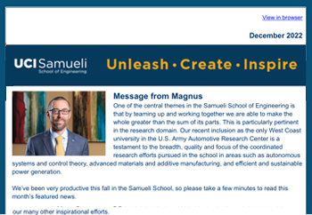 Samueli School of Engineering Newsletter - December 2022