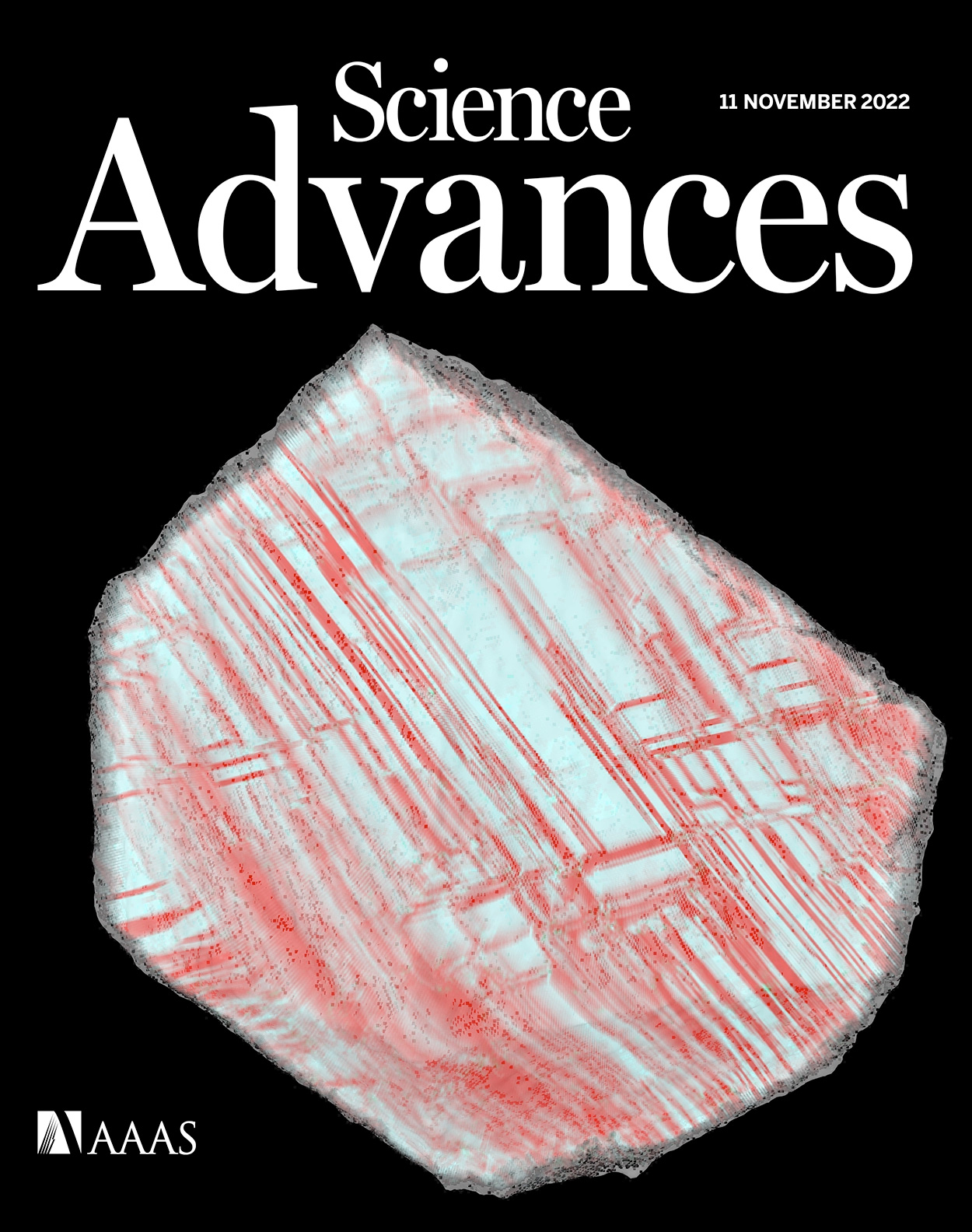 Penghui Cao’s research on dislocation patterning and deformation microstructure evolution is featured on the cover of Science Advances. The image shown is of deformation structure in an individual grain. 