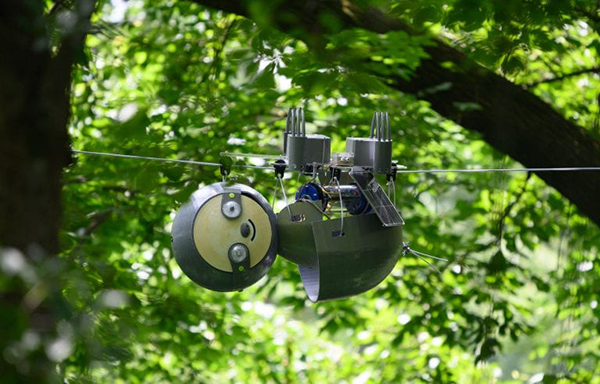 The SlothBot is a slow-moving robot designed to do environmental field work with minimal human intervention. It features prominently in a new book by Magnus Egerstedt, dean of the Henry Samueli School of Engineering. Rob Felt / Georgia Tech