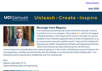 Samueli School of Engineering Newsletter - July 2023