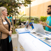 Janelle Brunette, Octane OC CEO, learns about the UCI Chem-E Car.