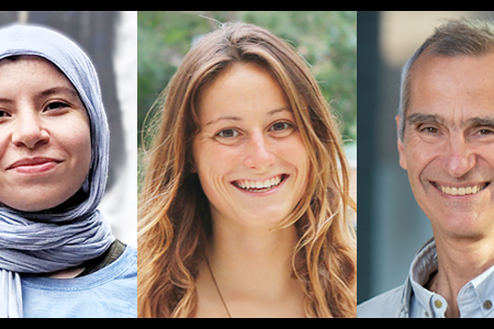 Pictured, from left, are Asmaa Eldesoukey, Olga Movilla Miangolarra and Tryphon Georgiou.