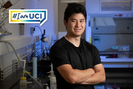 Class of 2023 graduate Kent Nitta, B.S. materials science and engineering. (Steve Zylius/UCI)