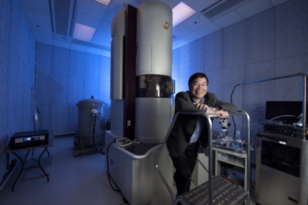 “This NSF grant is the result of a multiyear, $25 million effort to build state-of-the-art materials characterization facilities under the auspices of the UC Irvine Materials Research Institute,” said principal investigator Xiaoqing Pan, UCI’s Henry Samueli Endowed Chair in Engineering and a professor of materials science & engineering as well as physics & astronomy. Steve Zylius / UCI