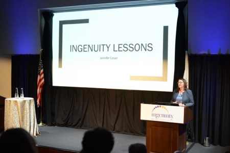 Keynote speaker Jennifer Leuer shares five “ingenuity” lessons.