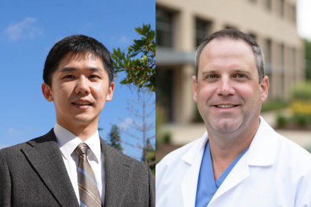 Yu Otsuki and Blaine Christiansen join the UCI Engineering faculty for the 2026-27 academic year. Headshot composite of two male researchers.