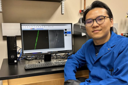 Postdoctoral fellow Zefan Yao is first author on research, published in Science Advances, that could pave the way for more efficient nanoscale device technologies.