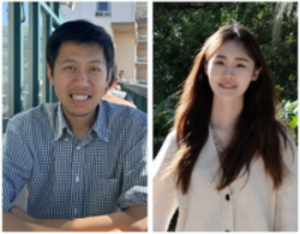 Zhou Li (left) and Danyu Sun earn Best Paper Award.